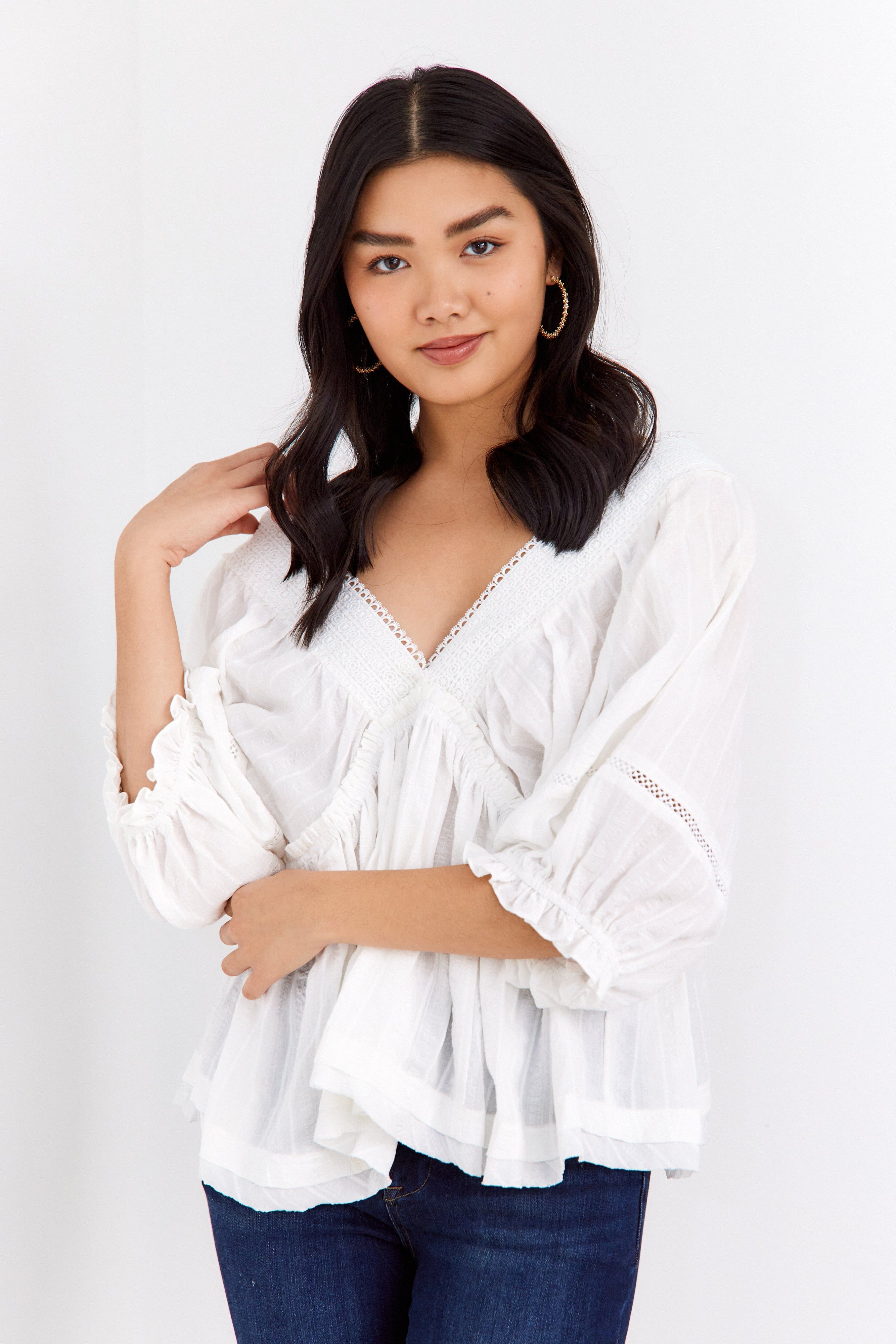 SALE - Banyon Peasant Blouse sold by fab'rik