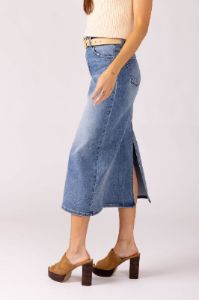 Piper Midi Denim Skirt sold by fab'rik