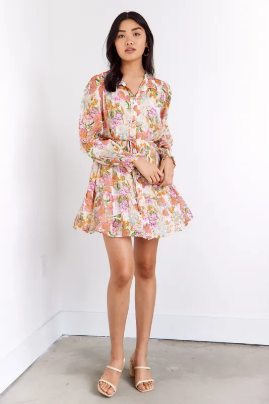 SALE - May Floral Tie Waist Dress sold by fab'rik