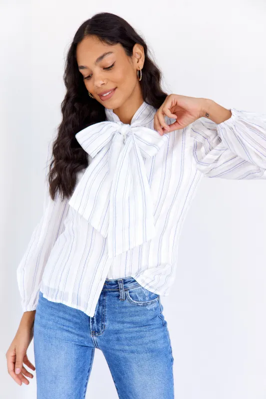 SALE - Arden Tie Bow Blouse sold by fab'rik