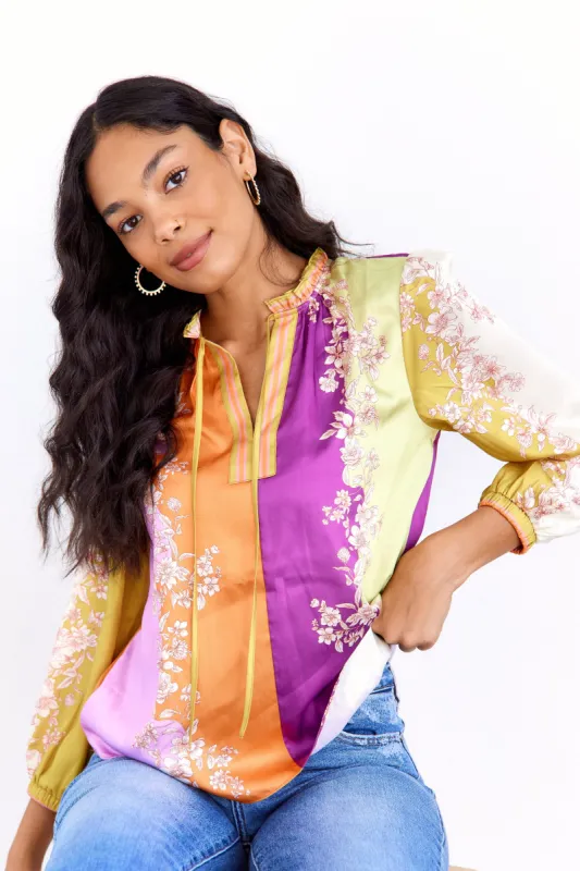 SALE - Josie Floral Multicolor Blouse sold by fab'rik