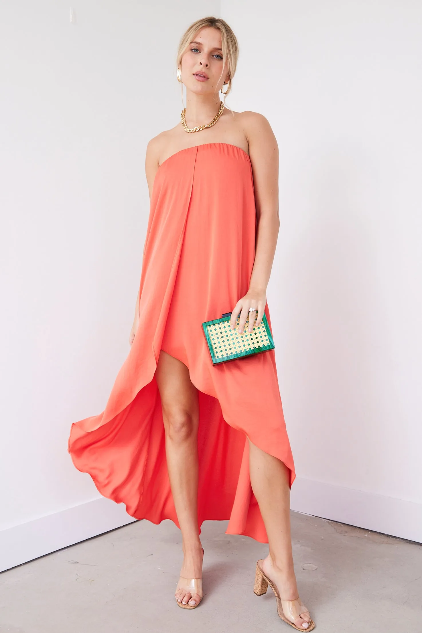 Ellis Strapless High Low Dress sold by fab'rik