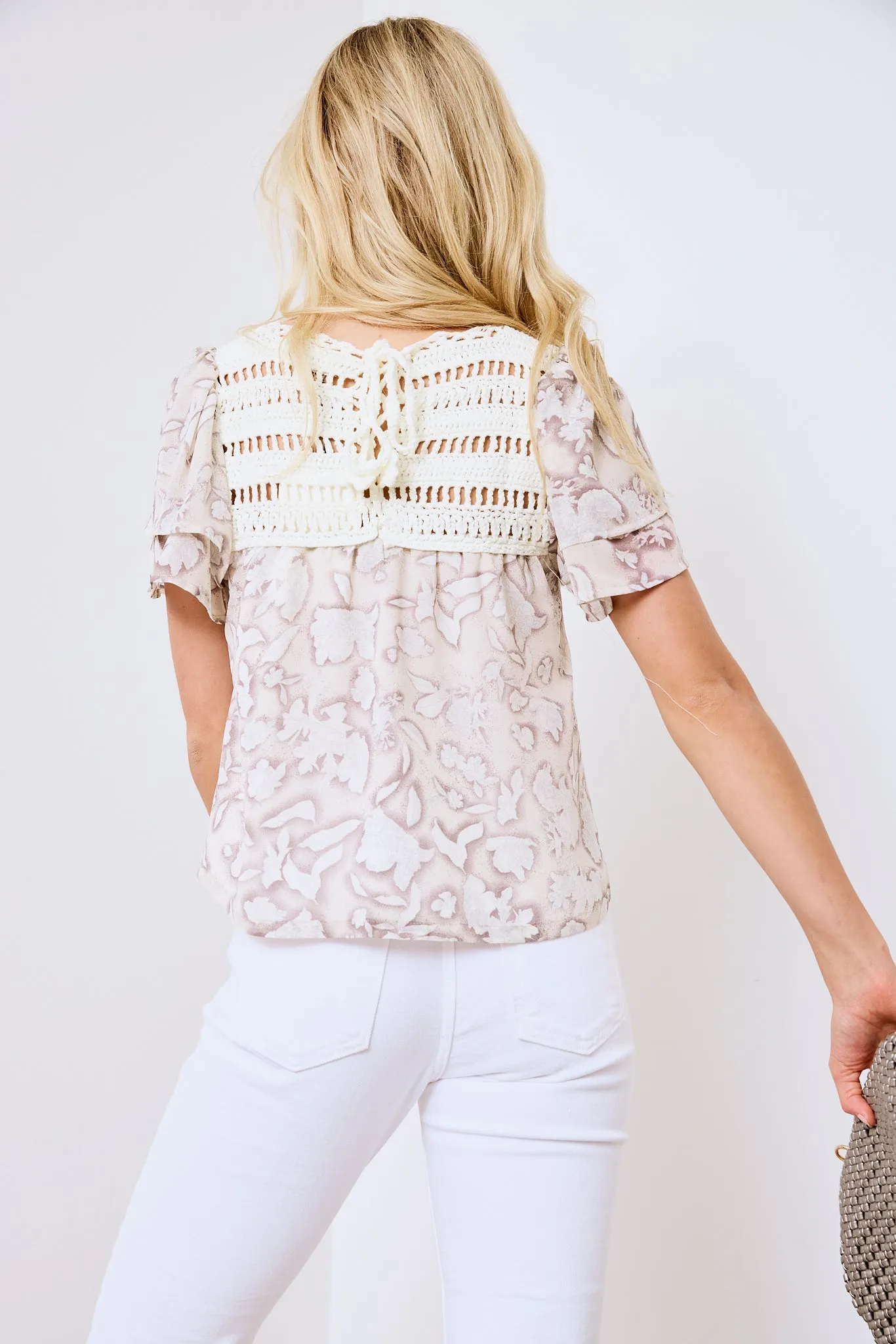 SALE - Nicole Crochet Floral Print Top sold by fab'rik product image thumbnail 3