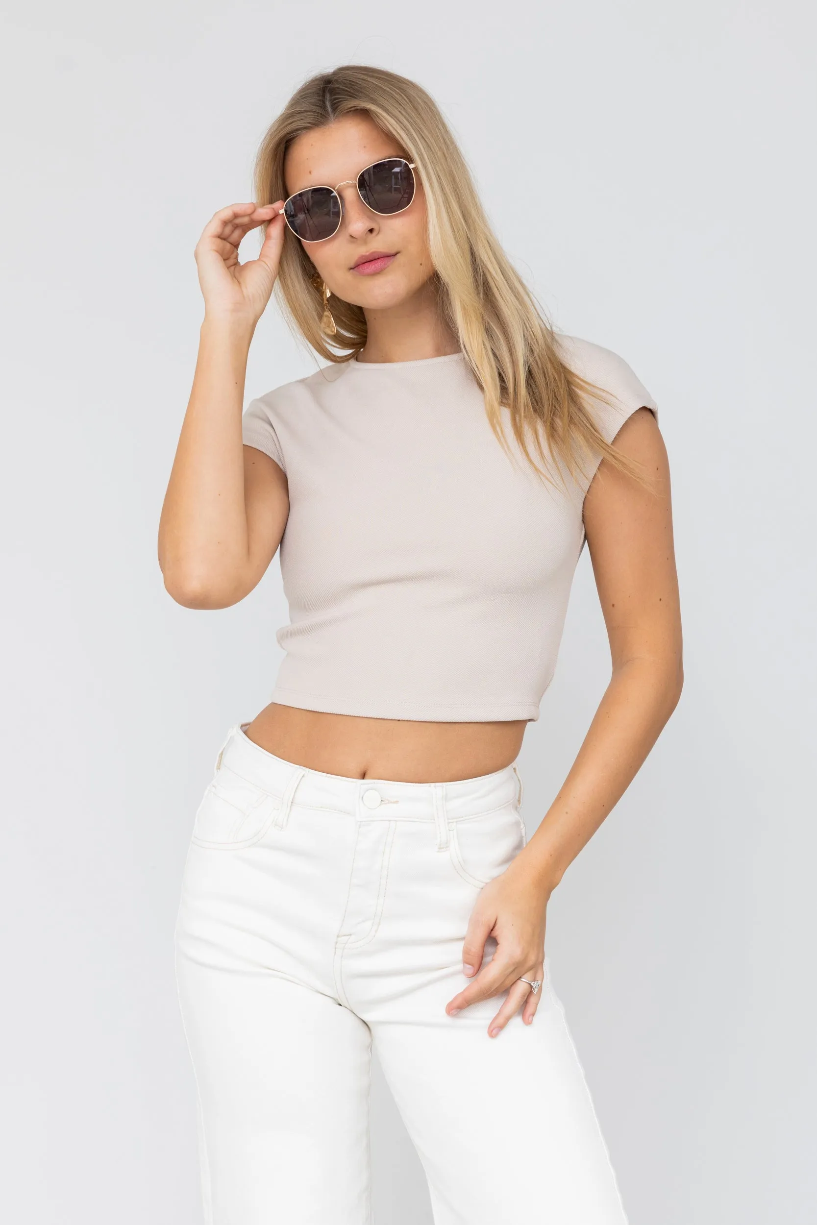 SALE - Jasmine Cap Sleeve Cropped Top sold by fab'rik product image thumbnail 4