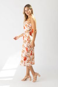 SALE - Sophia Strapless Cowl Back Midi Dress sold by fab'rik