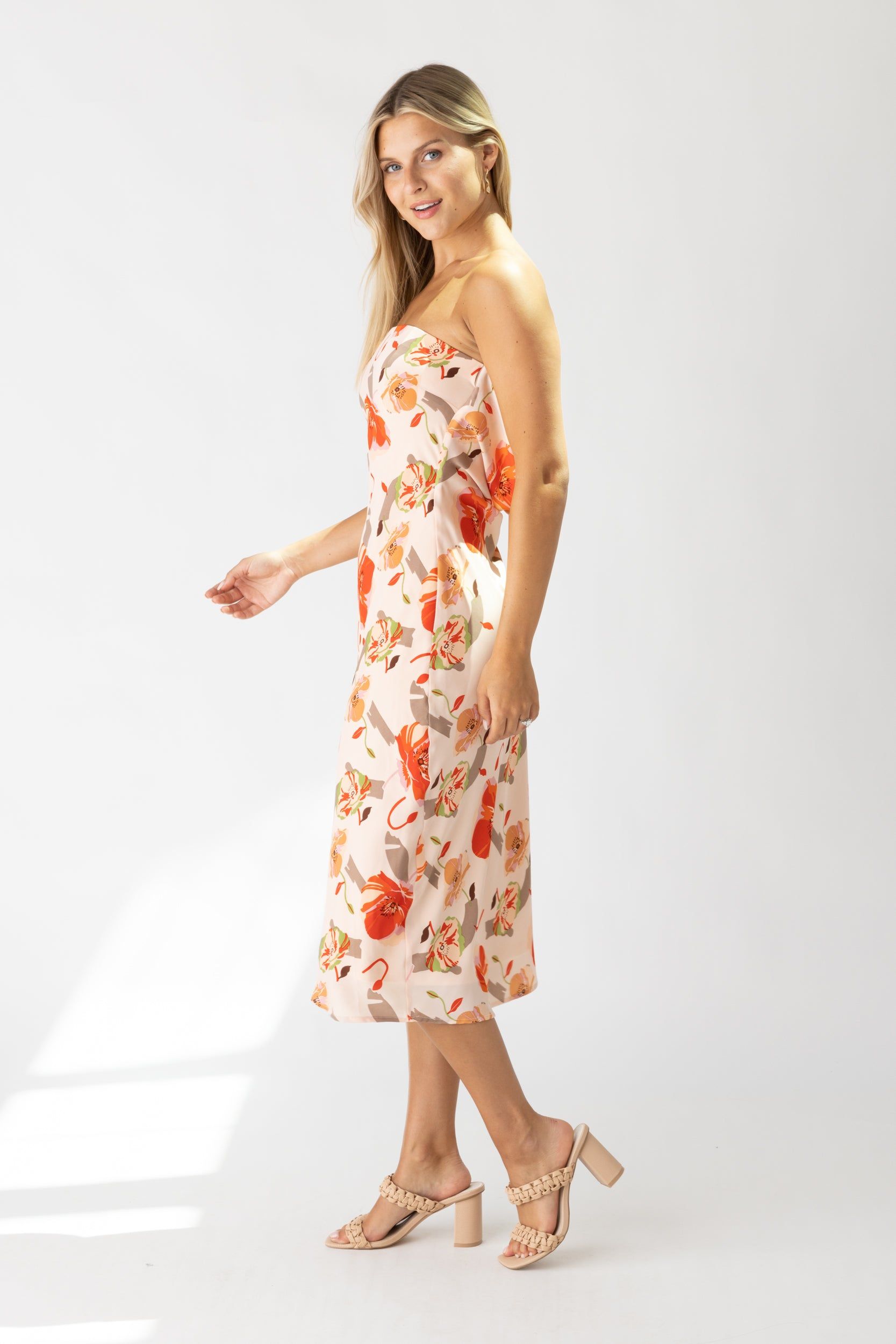 SALE - Sophia Strapless Cowl Back Midi Dress sold by fab'rik product image thumbnail 4