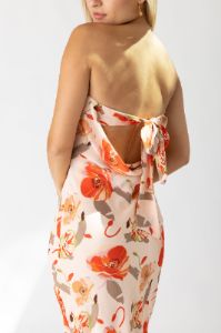 SALE - Sophia Strapless Cowl Back Midi Dress sold by fab'rik