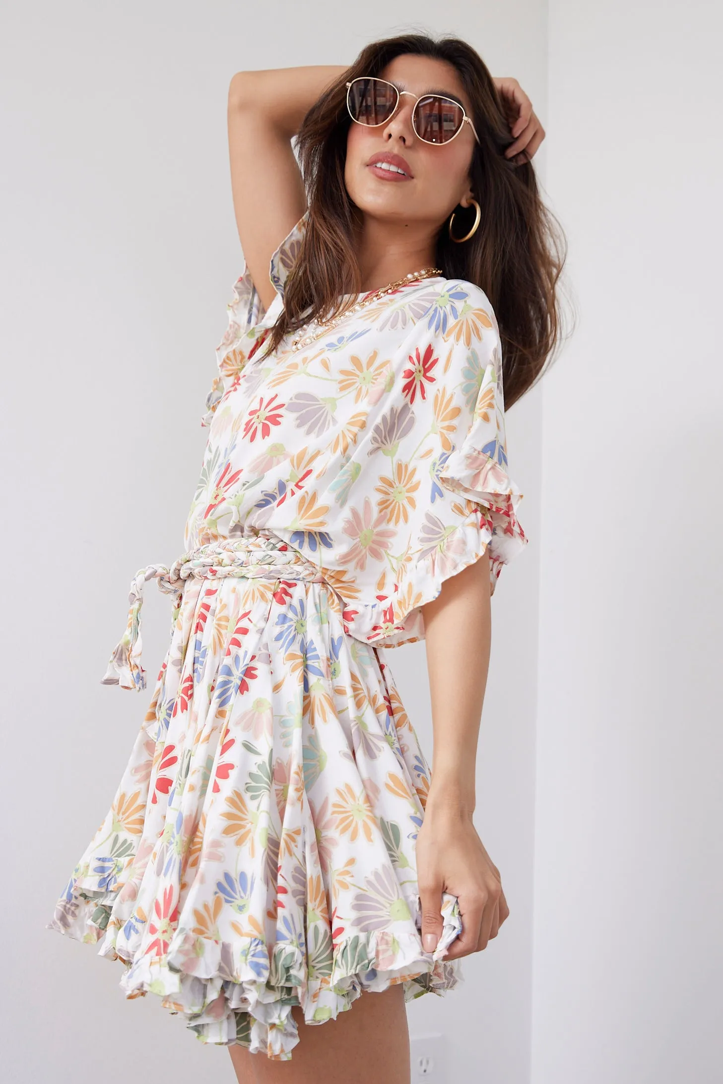 SALE - Libbie Belted Ruffled Mini Dress sold by fab'rik product image thumbnail 4