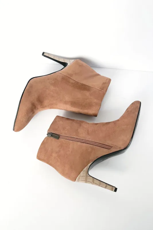 SALE - Vita Suede Heeled Bootie sold by fab'rik