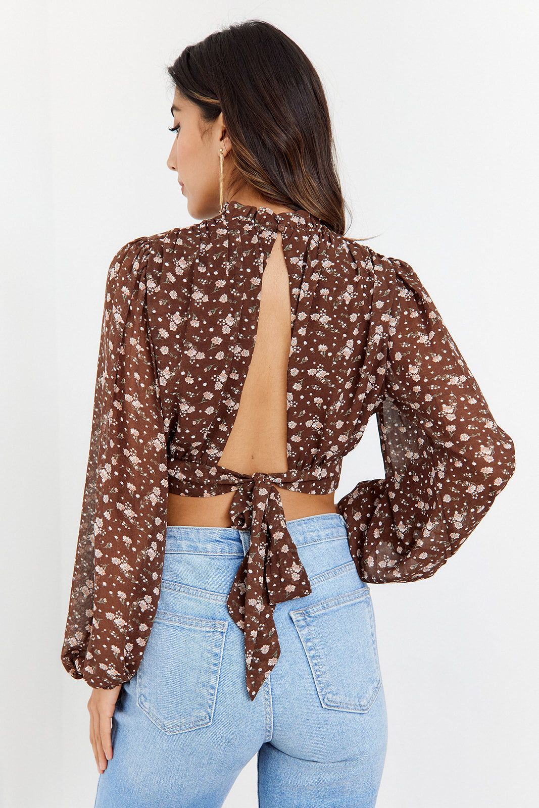 SALE - Mila Floral Tie Back Blouse sold by fab'rik product image thumbnail 3