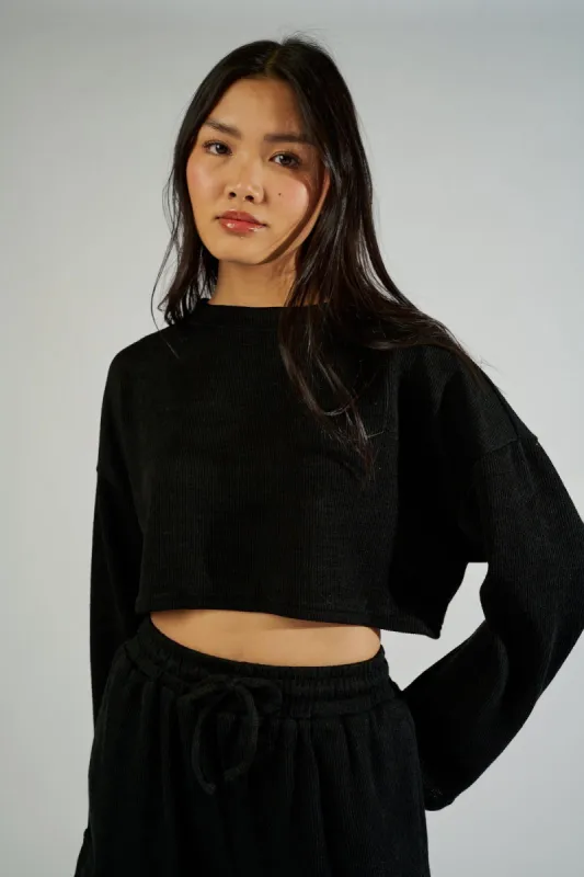 SALE - Reese Cropped Knit Top sold by fab'rik