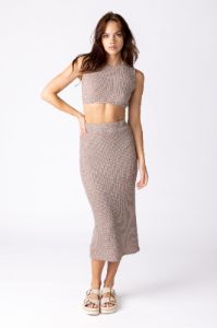 SALE - Ivie Ribbed Midi Skirt sold by fab'rik