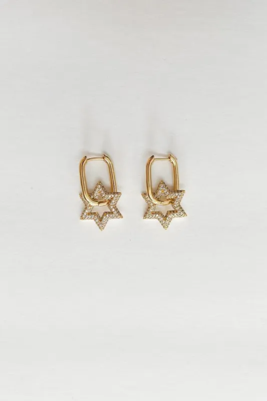 Millie B. Pave Star Earrings sold by fab'rik