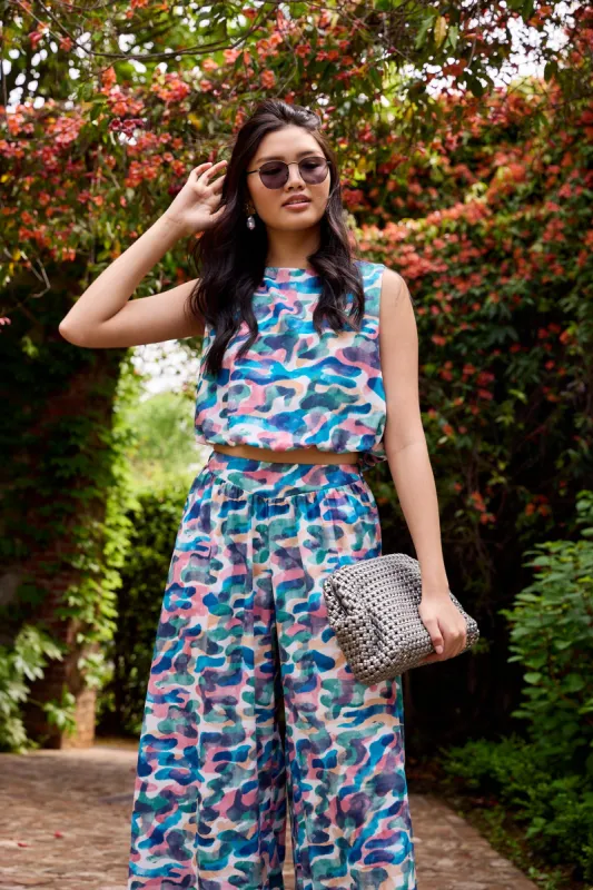 Katerina Bubble Crop Blouse sold by fab'rik