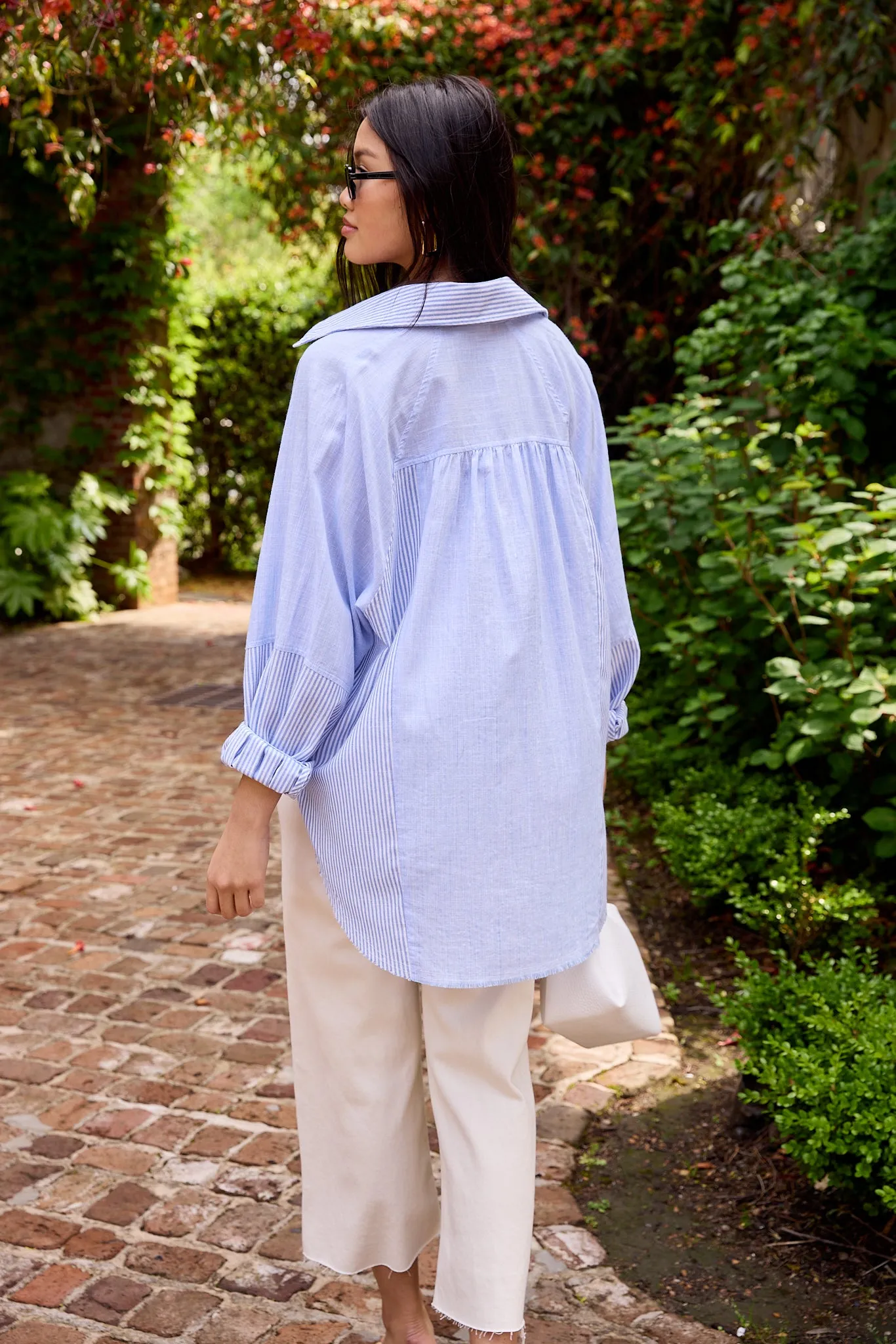 Shayla Mixed Stripes Oversized Shirt sold by fab'rik product image thumbnail 3