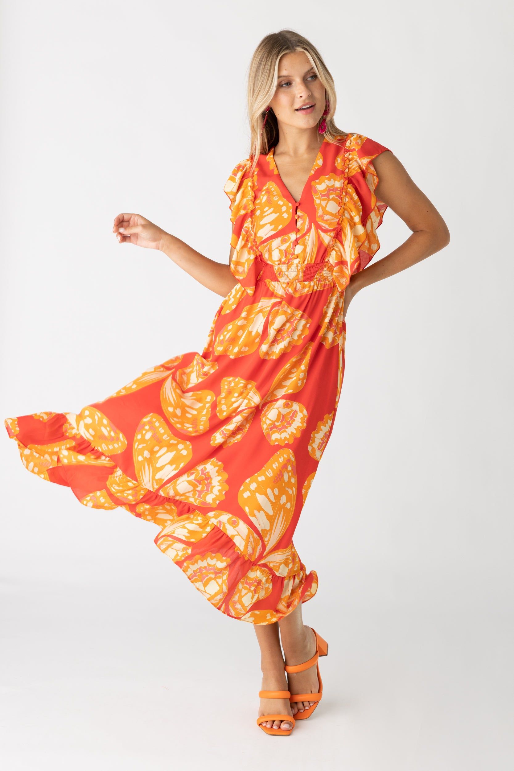 Ella Butterfly Printed Midi Dress sold by fab'rik product image thumbnail 2