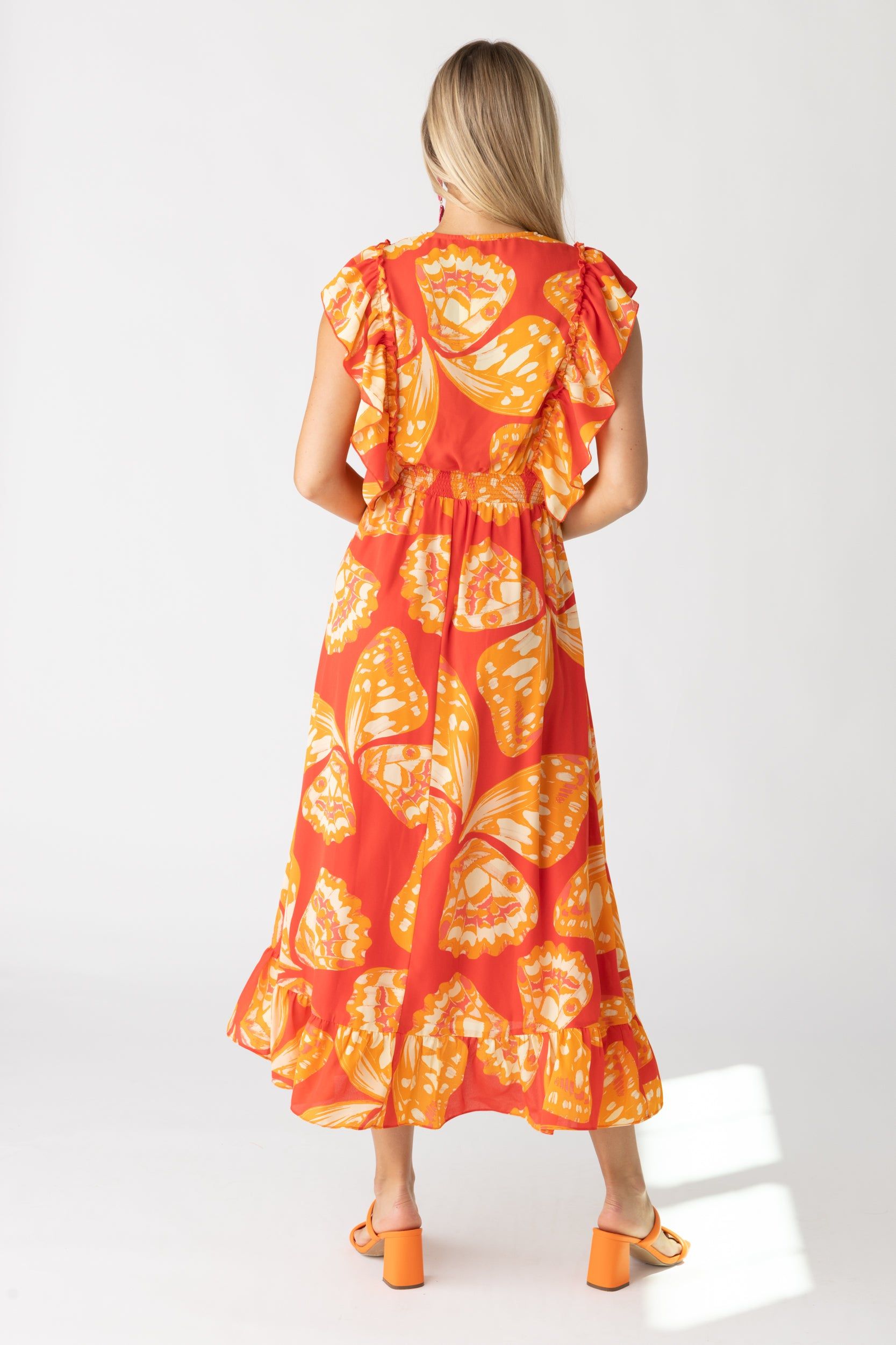 Ella Butterfly Printed Midi Dress sold by fab'rik product image thumbnail 4