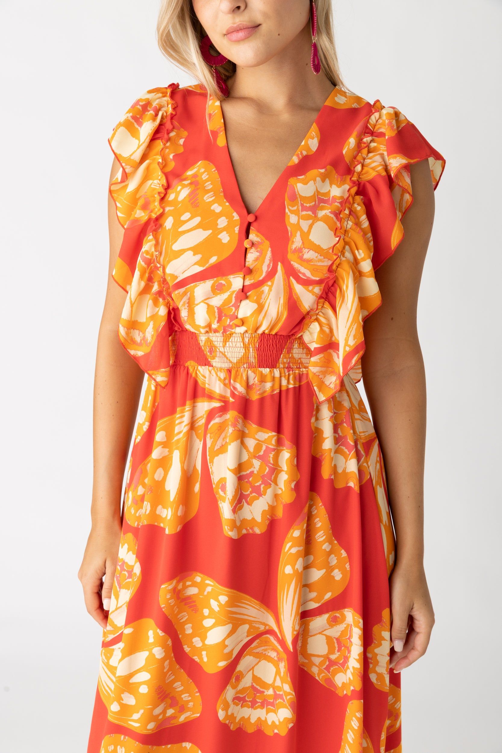 Ella Butterfly Printed Midi Dress sold by fab'rik product image thumbnail 3