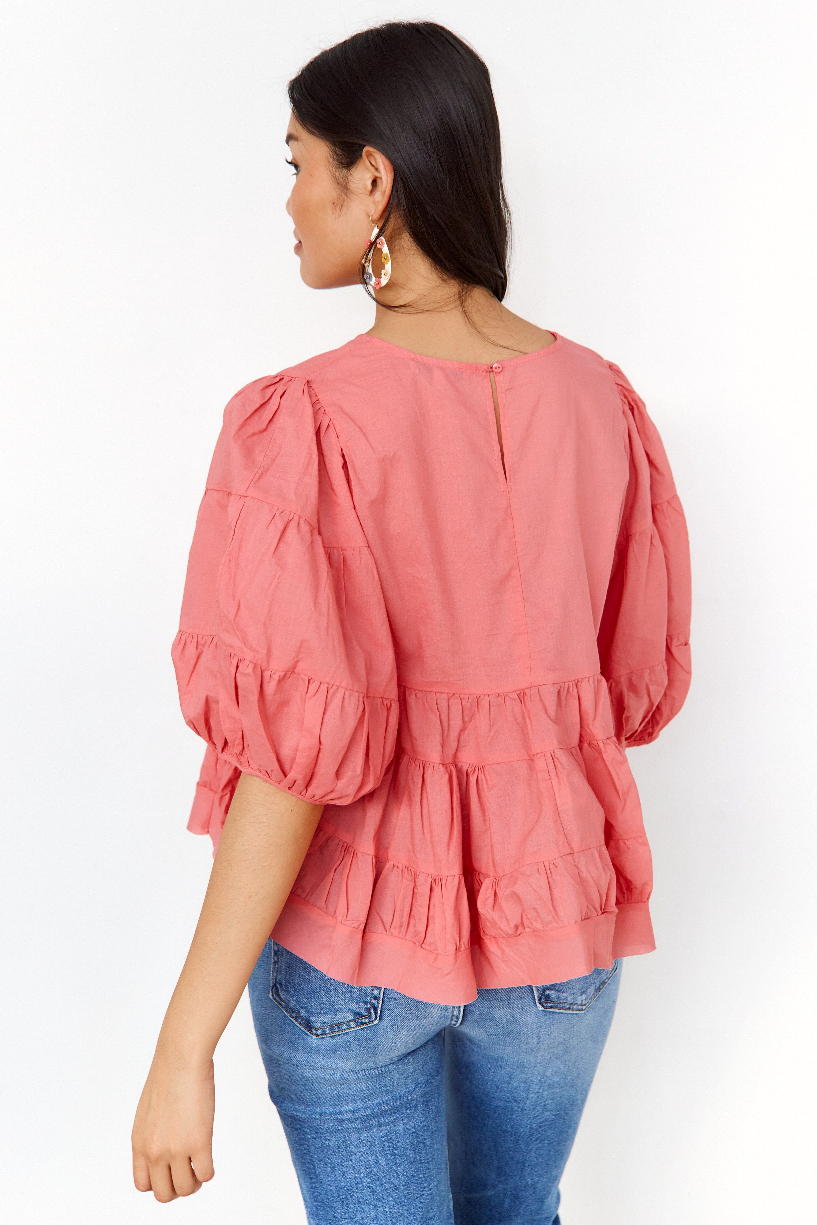 Sophie Tiered Babydoll Blouse sold by fab'rik product image thumbnail 3