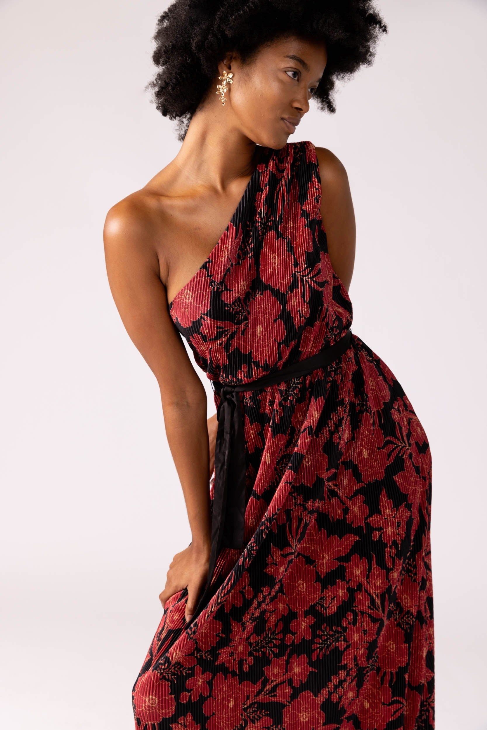 SALE - Samira Pleated One Shoulder Dress sold by fab'rik product image thumbnail 2