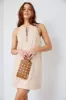 Eileen Front Zip Knit Mini Dress sold by fab'rik