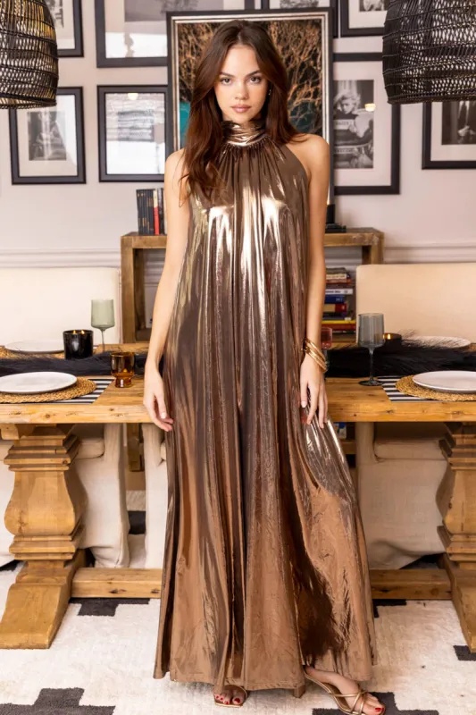 Bianca Metallic Jumpsuit sold by fab'rik