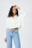 SALE - Gracie Button Down Cropped Shirt sold by fab'rik