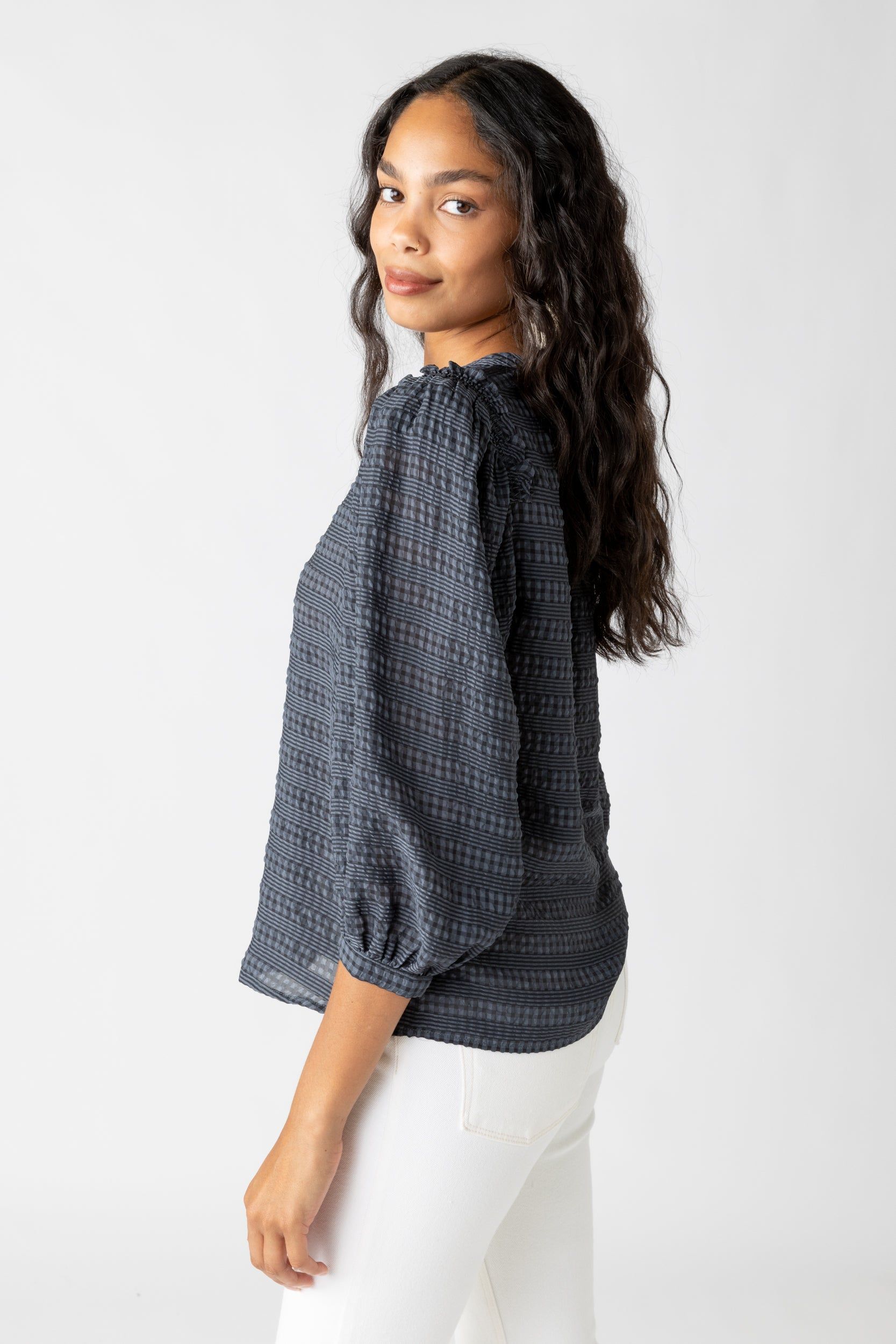 SALE - Morgan Puff Quarter Sleeve Top sold by fab'rik product image thumbnail 4