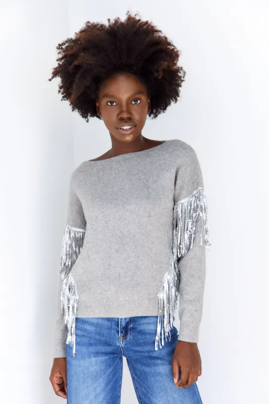 SALE - Adley Sequin Detail Sweater sold by fab'rik