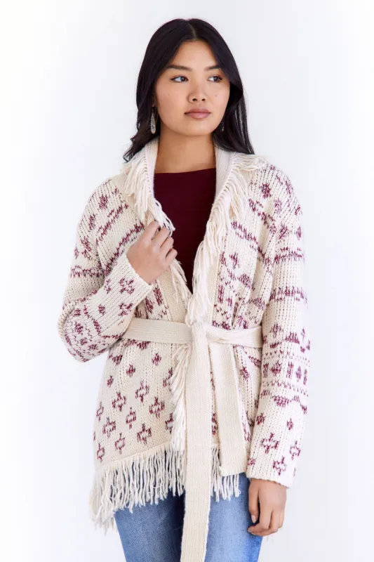 SALE - Aida Fringe Tie Cardigan sold by fab'rik
