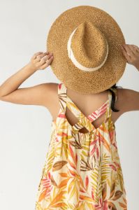 SALE - Naomi Cross Back Tropical Mini Dress sold by fab'rik