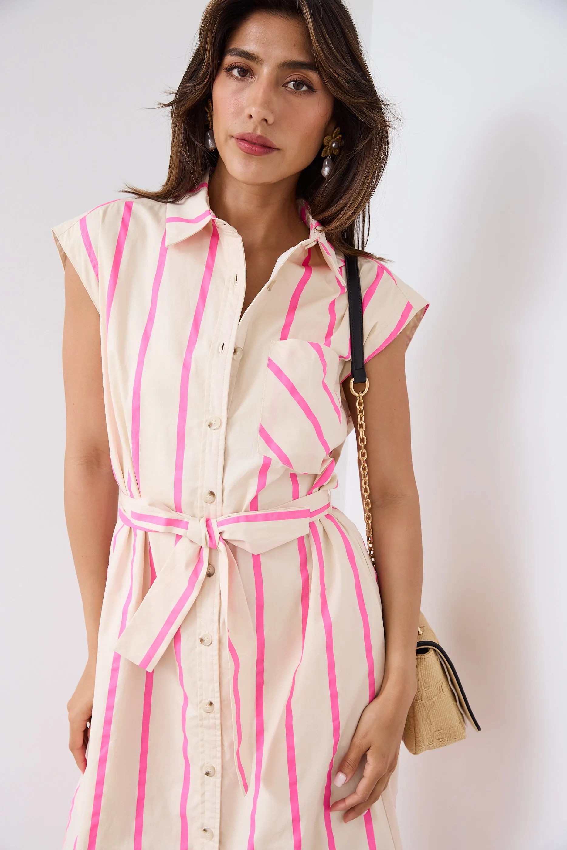 SALE - Meyers Striped Button Front Midi Dress sold by fab'rik product image thumbnail 4