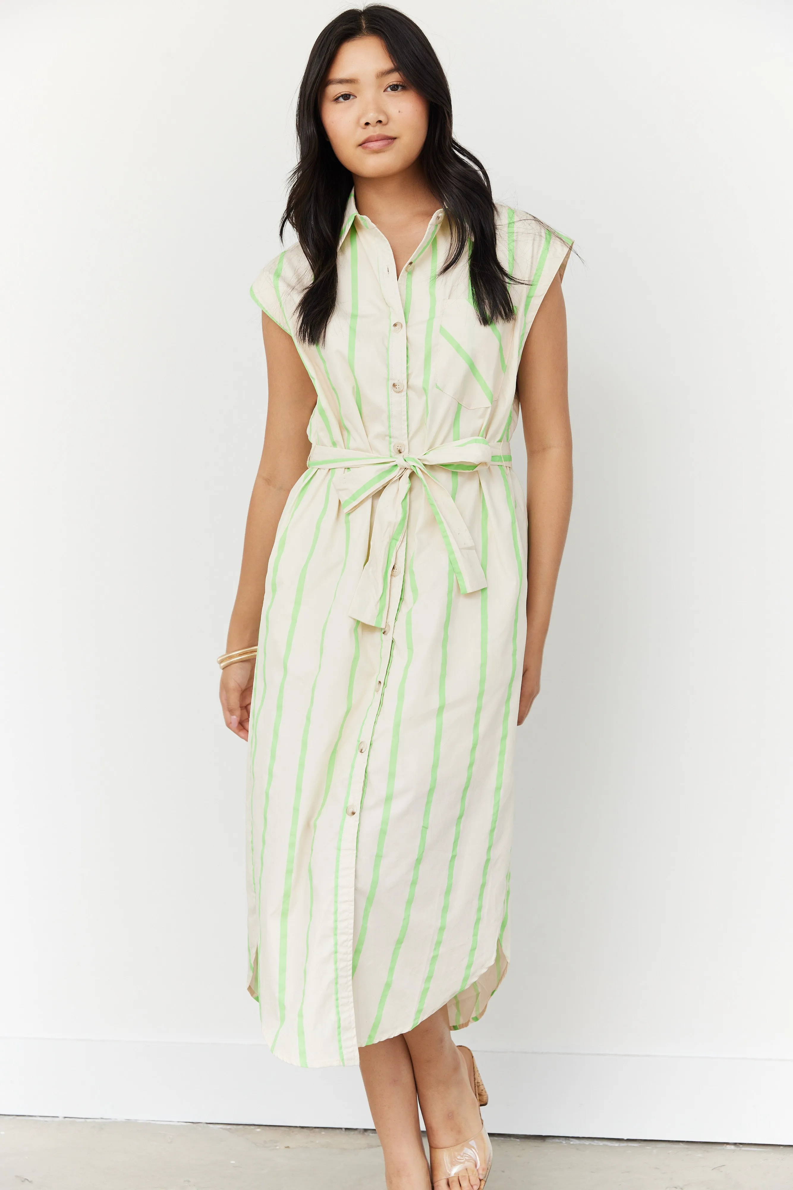 SALE - Meyers Striped Button Front Midi Dress sold by fab'rik product image thumbnail 3