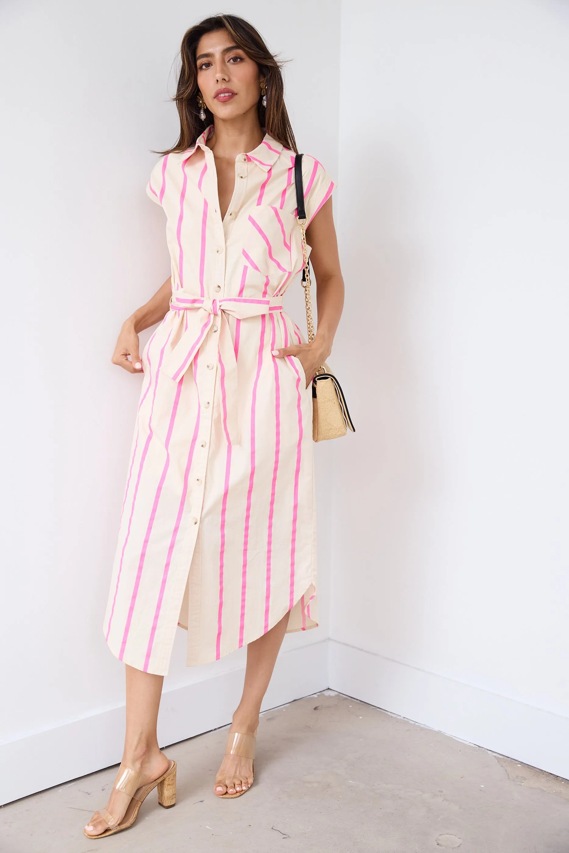 SALE - Meyers Striped Button Front Midi Dress sold by fab'rik product image thumbnail 2