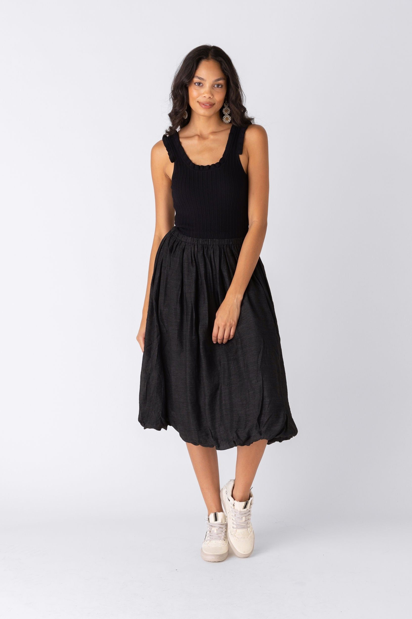 SALE - Alice Knit Woven Mix Midi Dress sold by fab'rik