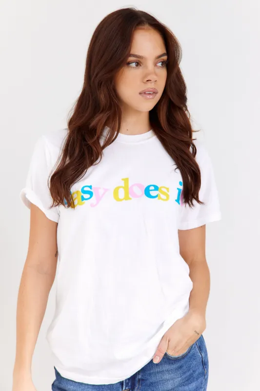 SALE- Easy Does It Oversized Graphic Tee sold by fab'rik