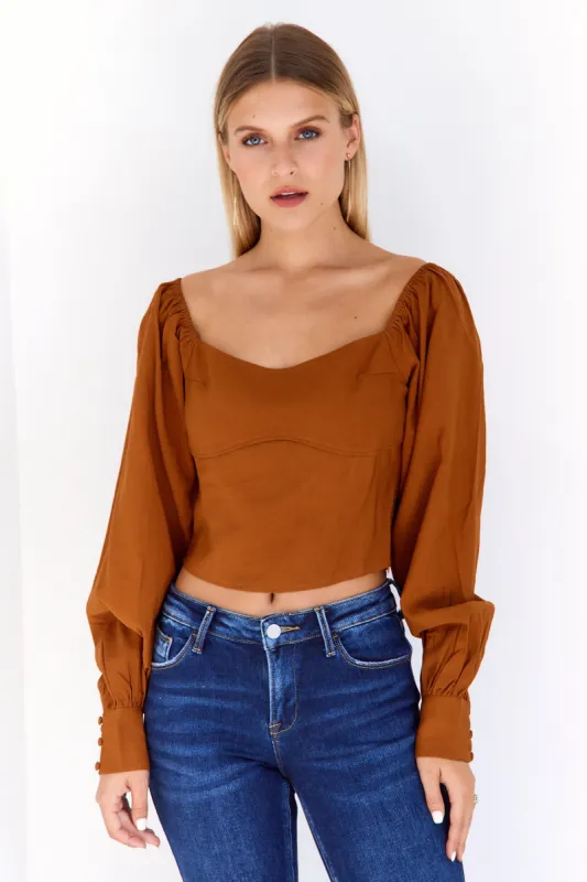 SALE- Thea Corset Style Blouse sold by fab'rik