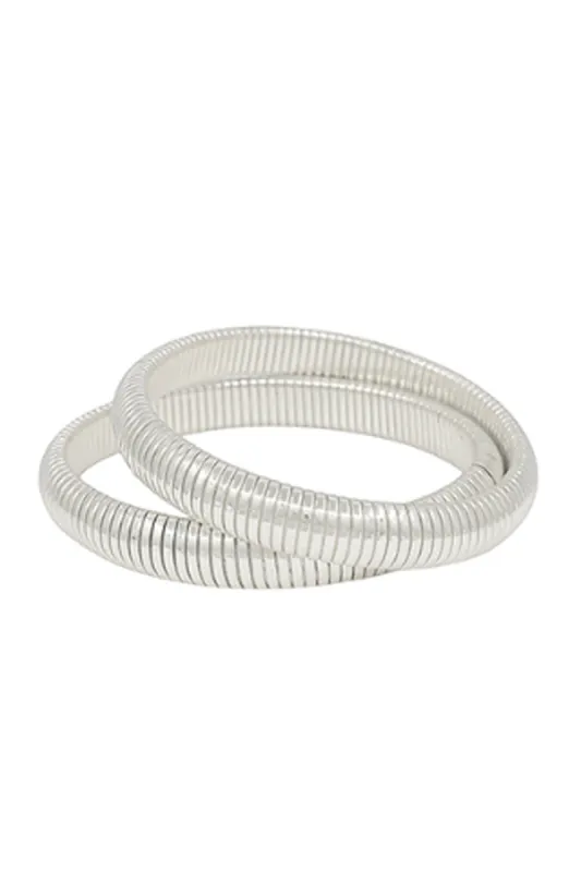 SALE - Ayden 2 Row 10mm Flexible Omega Bracelet sold by fab'rik