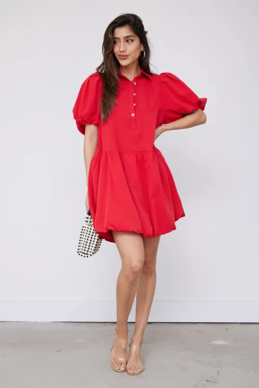 SALE - Gemma Bubble Hem Shirtdress sold by fab'rik