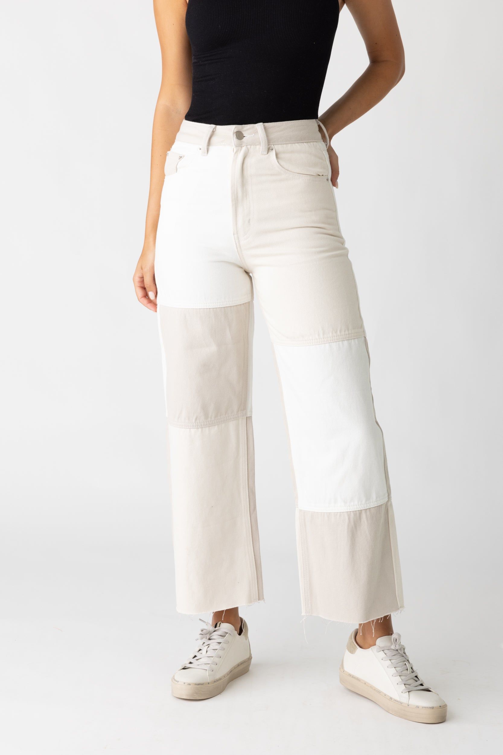 Hattie Wide Leg Patchwork Jeans sold by fab'rik product image thumbnail 4