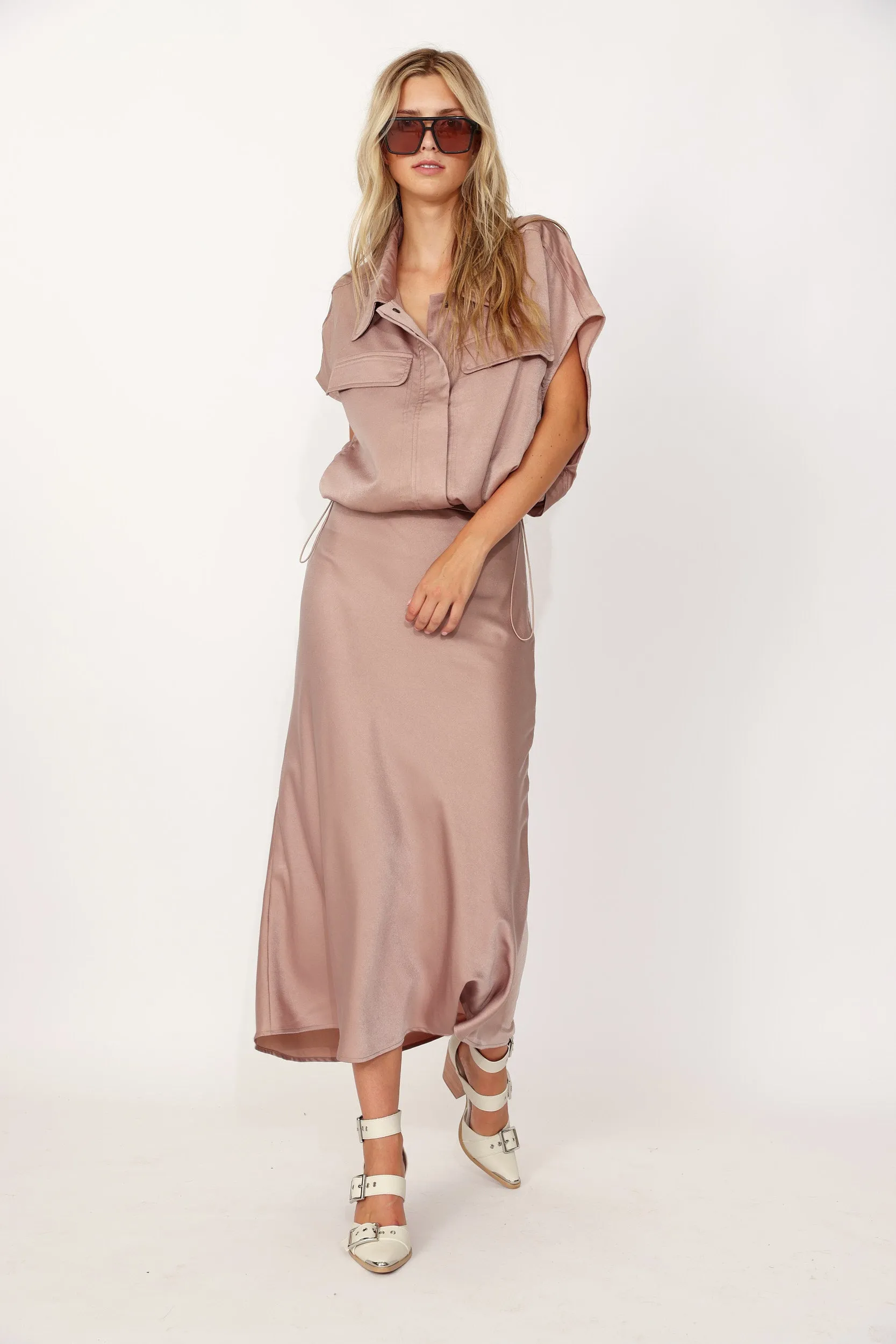 SALE - Ina Satin Midi Skirt sold by fab'rik product image thumbnail 2