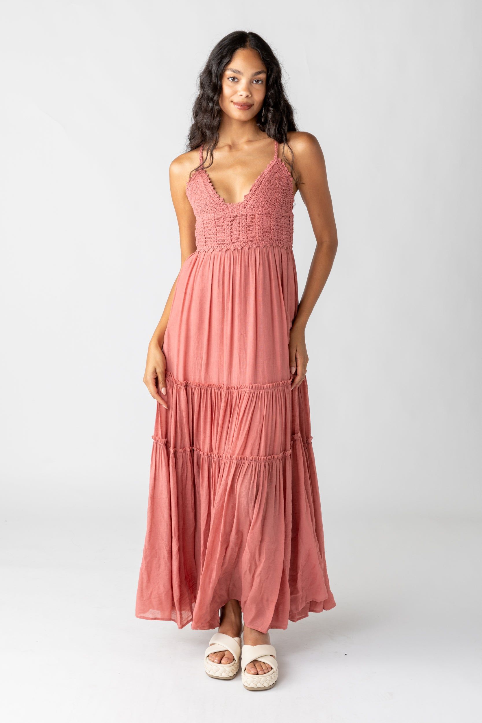 SALE - Carmen Crochet Detail Maxi Dress sold by fab'rik