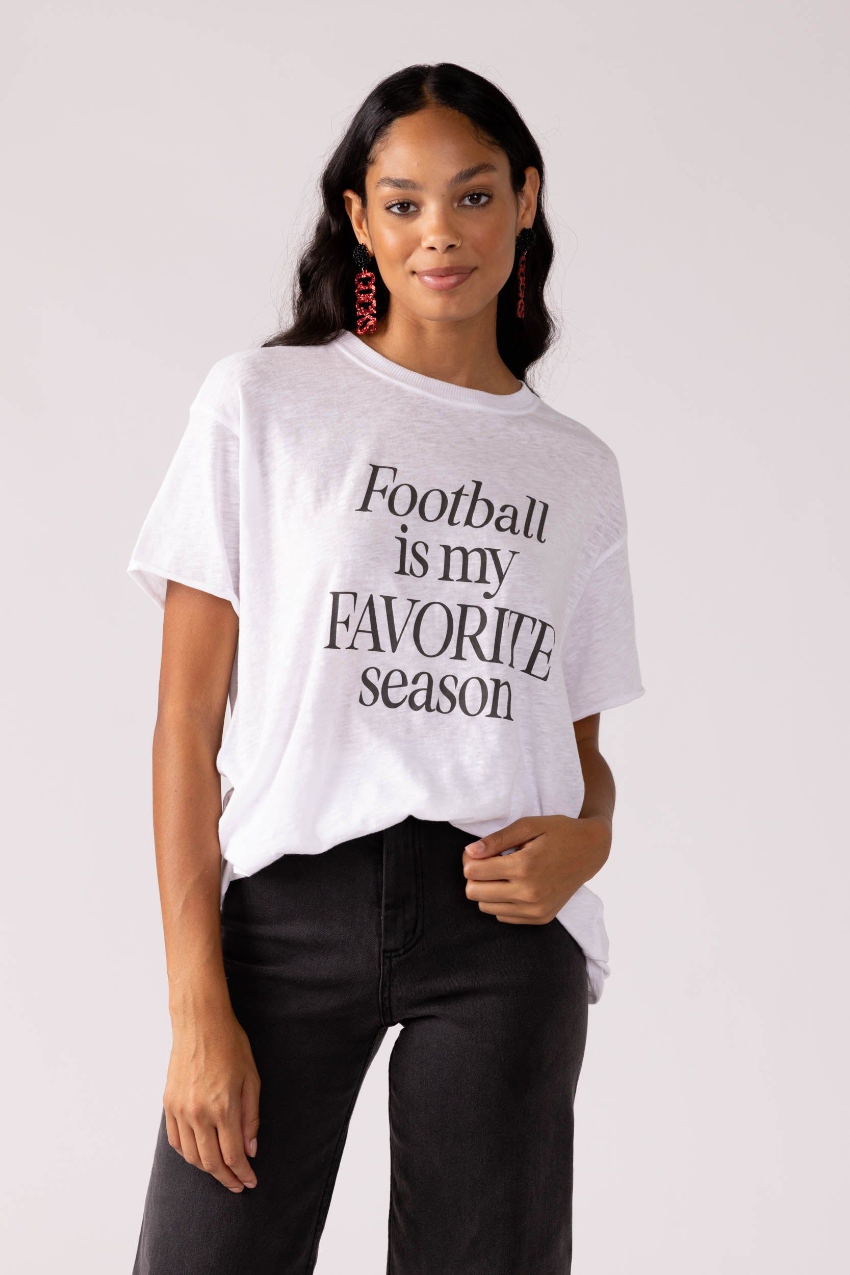 Z Supply Boyfriend Football Tee sold by fab'rik