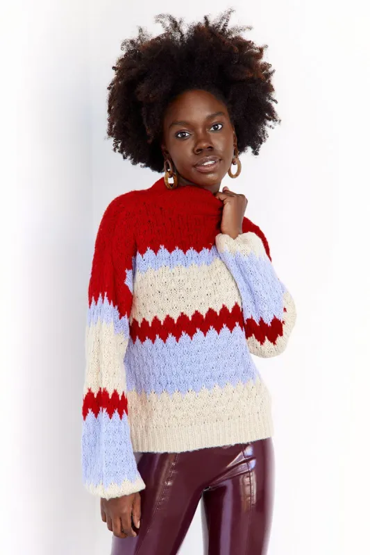 SALE - Sophia Geo Stripe Sweater sold by fab'rik