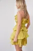 Gracie Strapless Ruffled Tiered Mini Dress sold by fab'rik