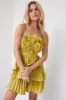 Gracie Strapless Ruffled Tiered Mini Dress sold by fab'rik