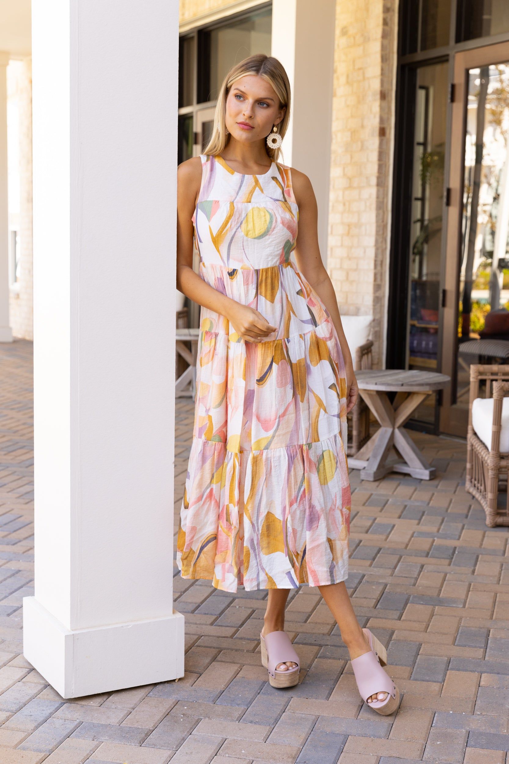 SALE - Kira Printed Tiered Midi Dress sold by fab'rik product image thumbnail 4