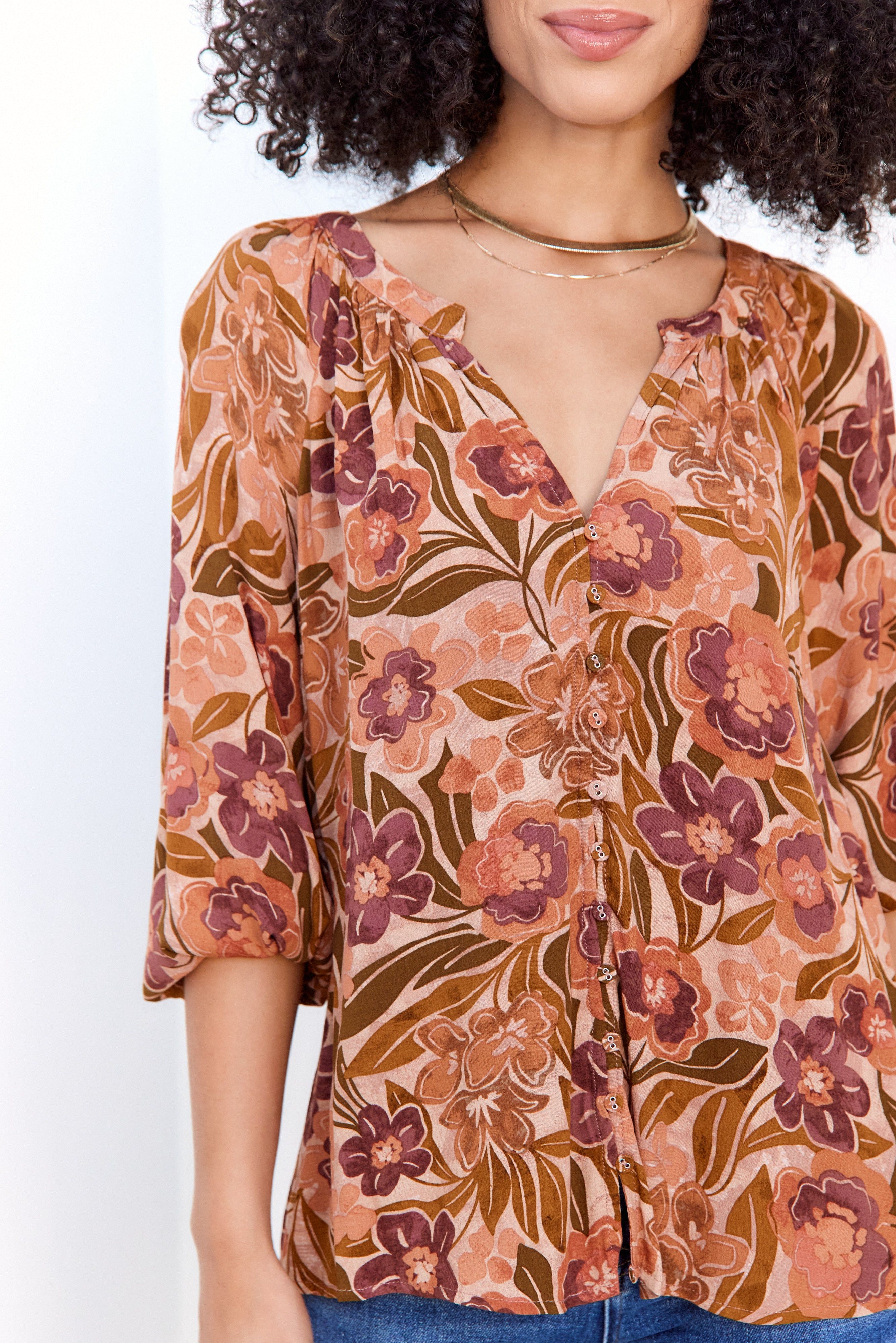 SALE- Lucia Floral Blouse sold by fab'rik product image thumbnail 2