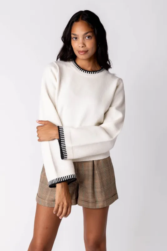 Wren Contrast Stitch Sweater sold by fab'rik