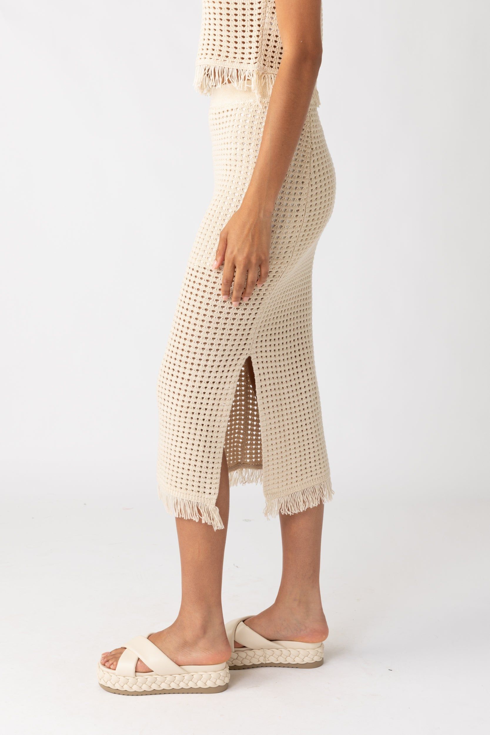 SALE - Luna Crochet Fringe Midi Skirt sold by fab'rik product image thumbnail 2